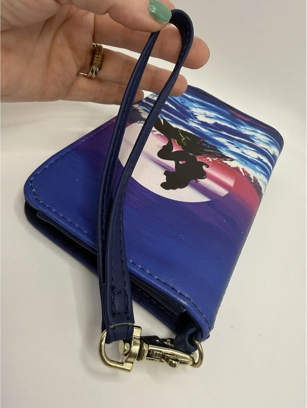 Loungefly Tech Wallet Disney The Little Mermaid Silhouette Clutch Wristlet Strap